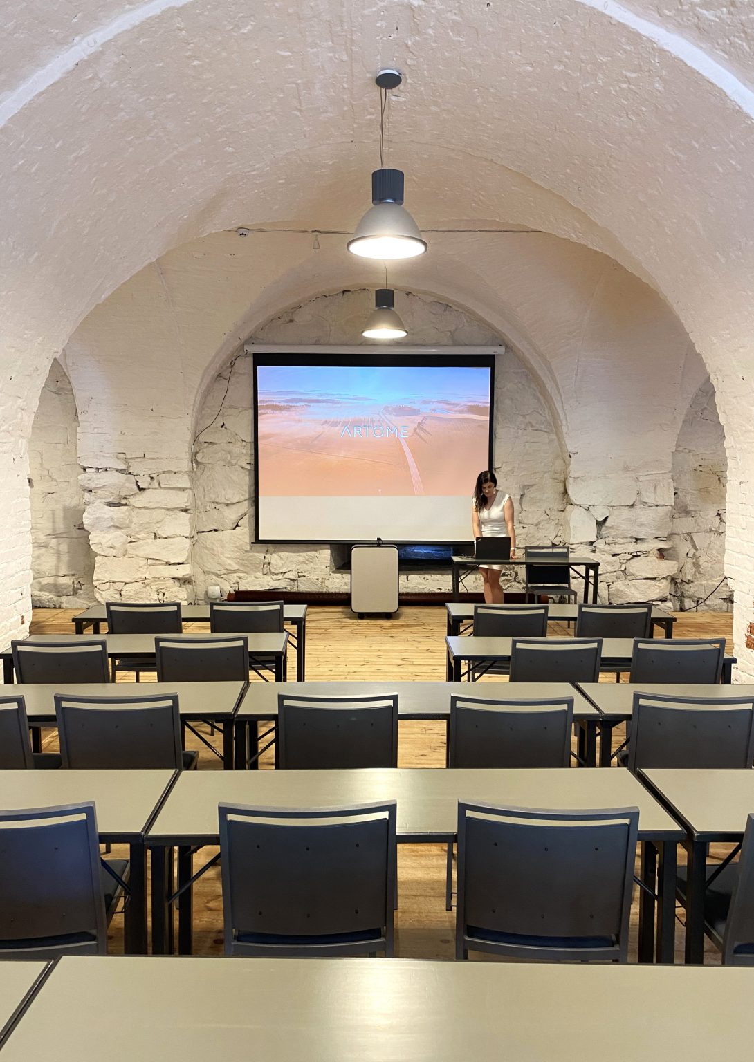 All-in-one audiovisual solution Artome M10 in use in the Pajasali Hall Suomenlinna.